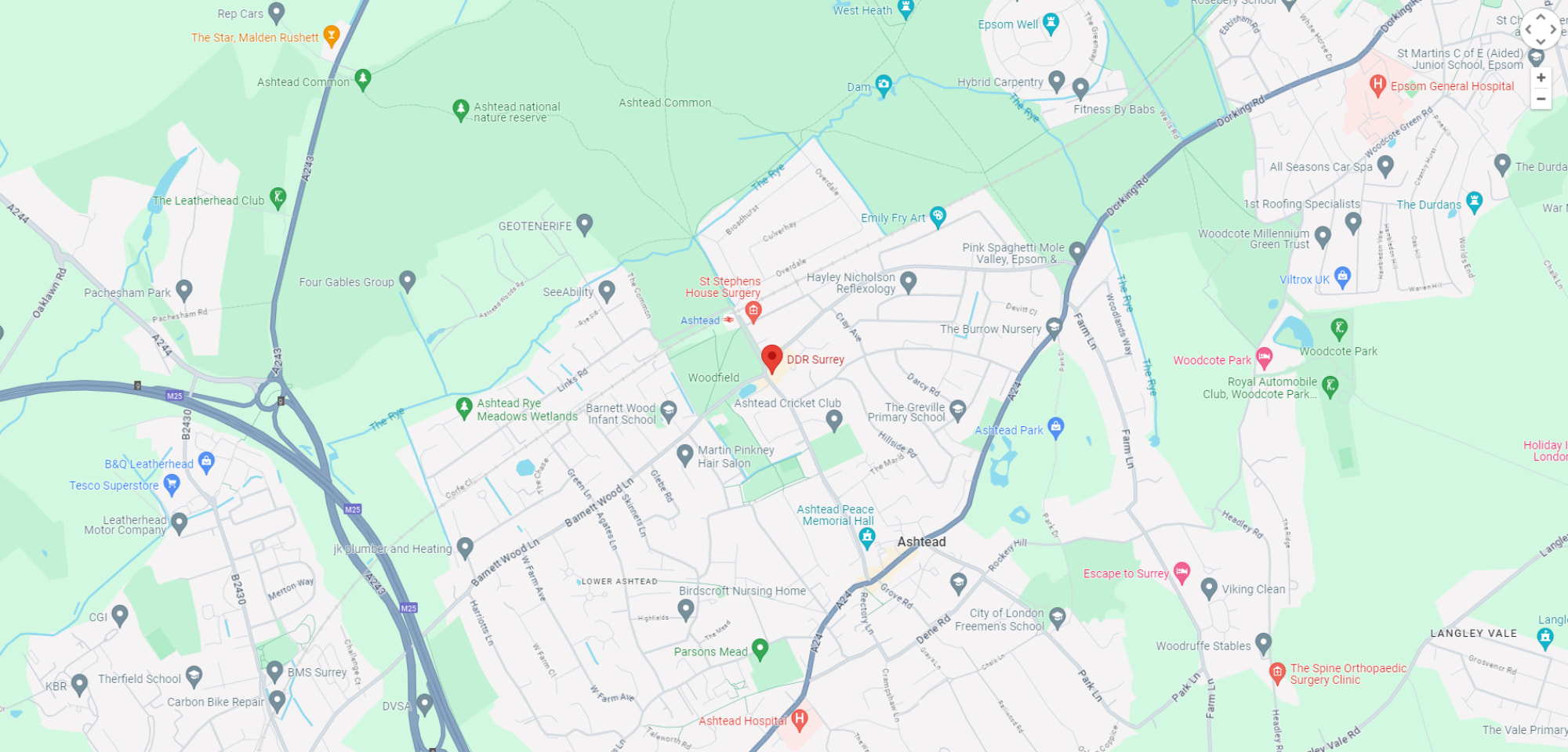 DDR Surrey Map